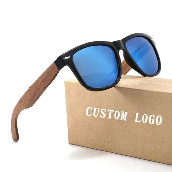 2024 custom logo eyeglasses promotional custom logo men brand wooden sunglasses design vintage sunglasses bamboo for man women