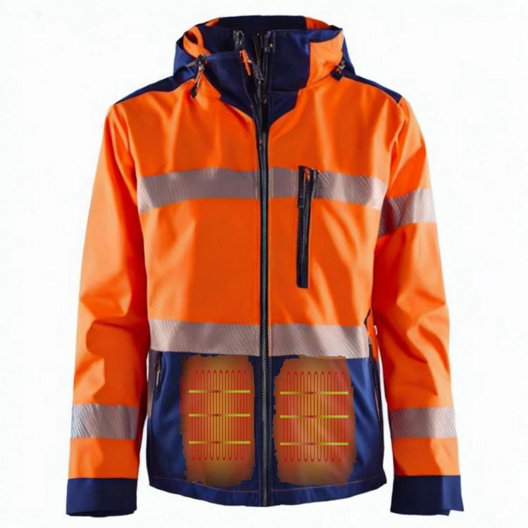 Hi Vis Soft shell Heated Jacket