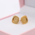 Hoop Hot Sale Elegant Women Jewelry Environmental Copper Flower Shaped Synthetic Fashion Hoop Earrings