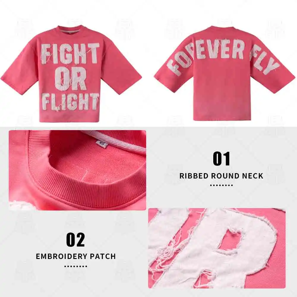 product 100cotton 300gsm oversized heavyweigh tshirt for men drop shoulder custom logo embroidery patch vintage acid wash t shirt-4