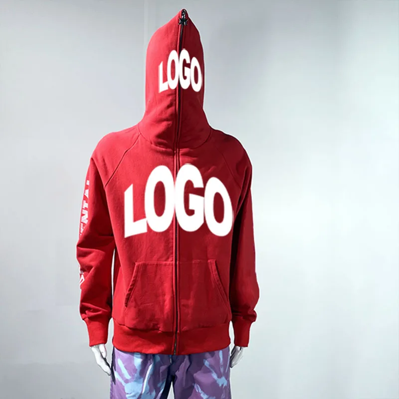 Full Zip Up Hoodie with 430grams Fabric Weight and Anti-Wrinkle Custom LOGO Streetwear