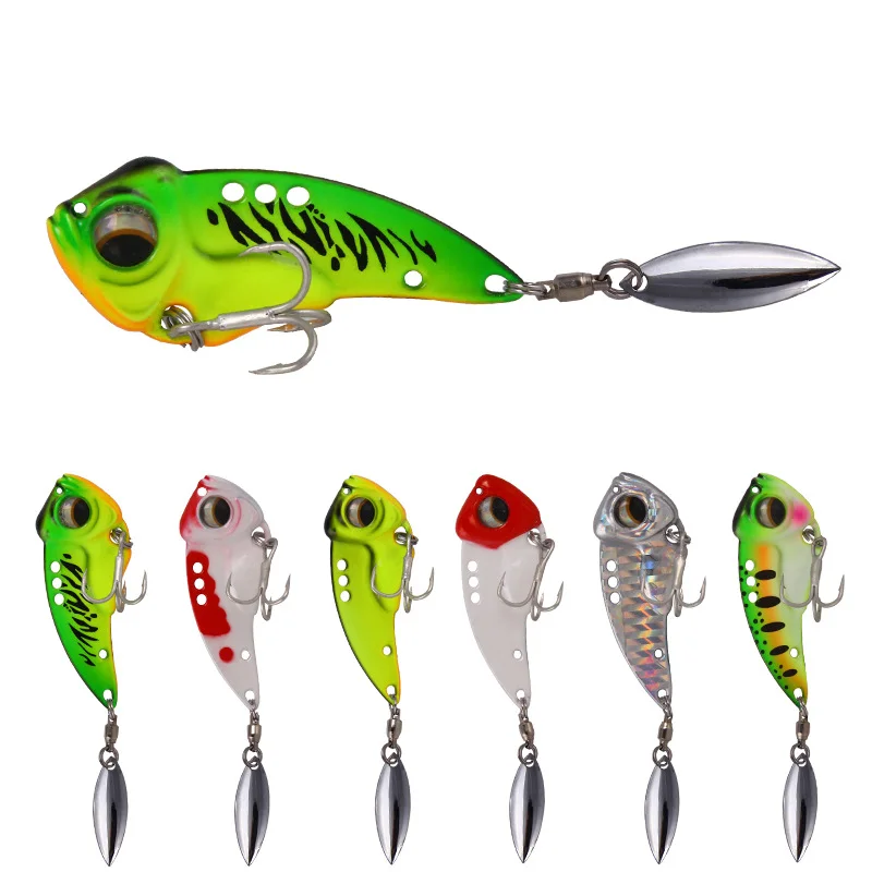 Fishing Lure Artificial Bait Metal Bionic Fishing Tackle sequins spinner HK