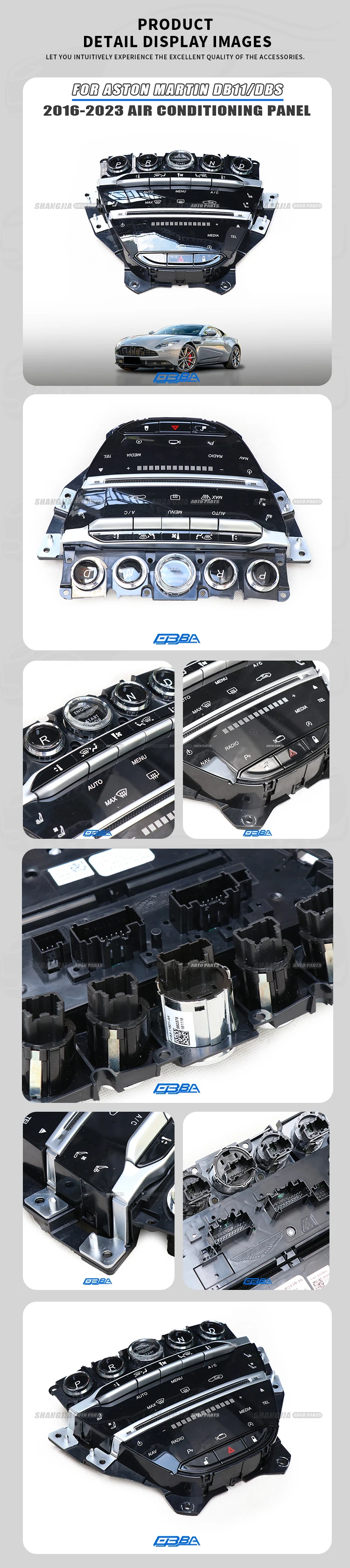 Hot Sale Plastic Car Climate Air Conditioner AC Control Panel For Aston Martin DB11 DBS 2016 2023 HY63-18C876-AC Air Conditioner supplier