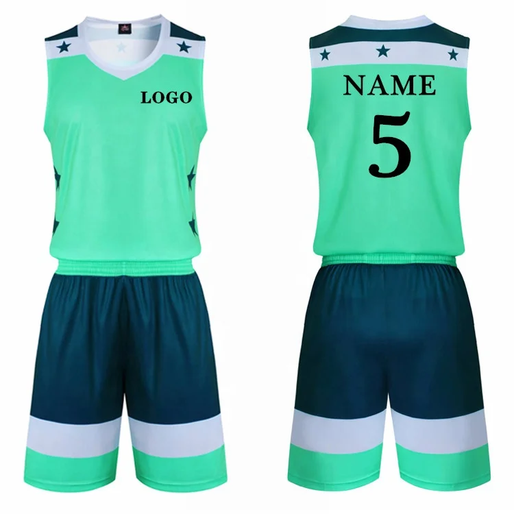 Green Men Basketball Jersey And Shorts 