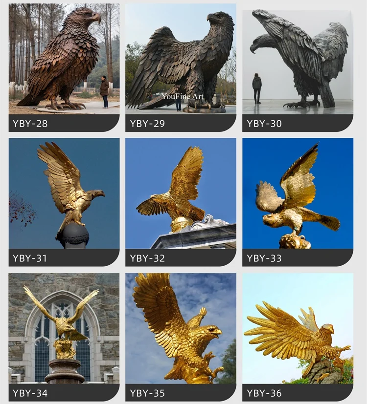 bronze eagle sculpture