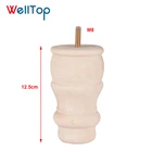 Legs Pack Gound-shaped Furniture Table Sofa Desk Legs Feet Pack Square Straight Solid Oak Feet Sofa Feet VT-03.125