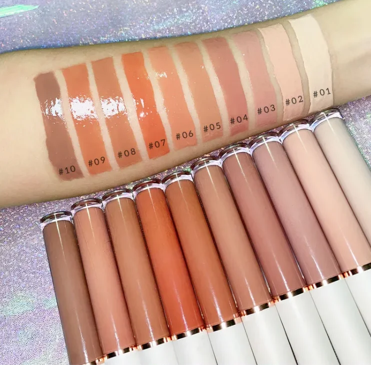 Popular Nude Color Lip Gloss New Colors Private Label Vegan Lip Gloss