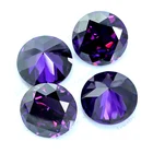 CZ Created Amethyst 1mm/2mm/3mm/4mm Round Brilliant Cut
