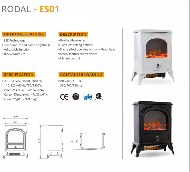 Electric Fireplace, 3d, ABS+Iron - detail 4