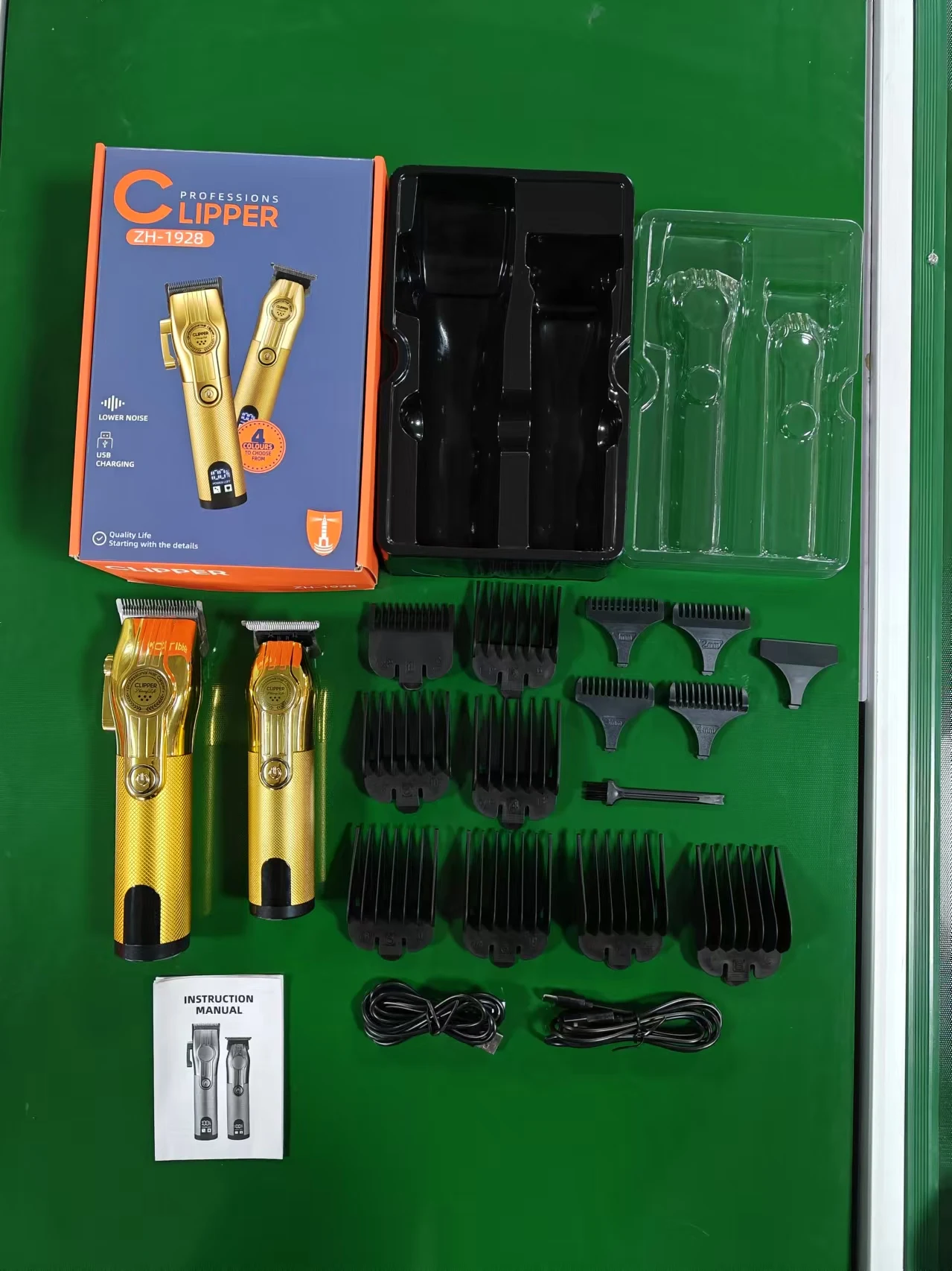 Professional 2-in-1 Mother-Child Electric Hair for Clipper Set Adjustable Pitch Whisker Trimmer Durable Stainless Steel Blade factory