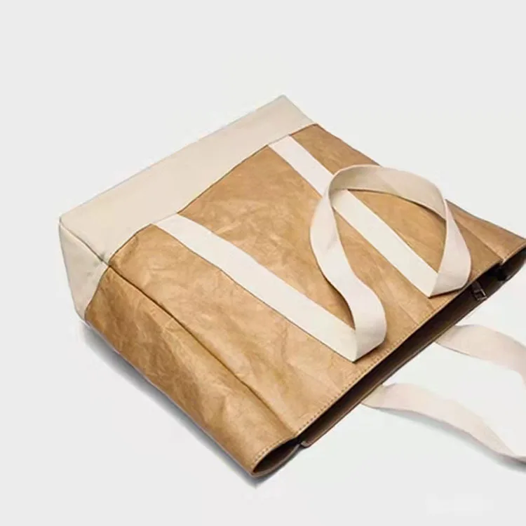 Custom Durable Light Strong Cotton Tyvek Shopping Bags Water-resistant Dupont Canvas Tyvek Tote Bag With Logos supplier