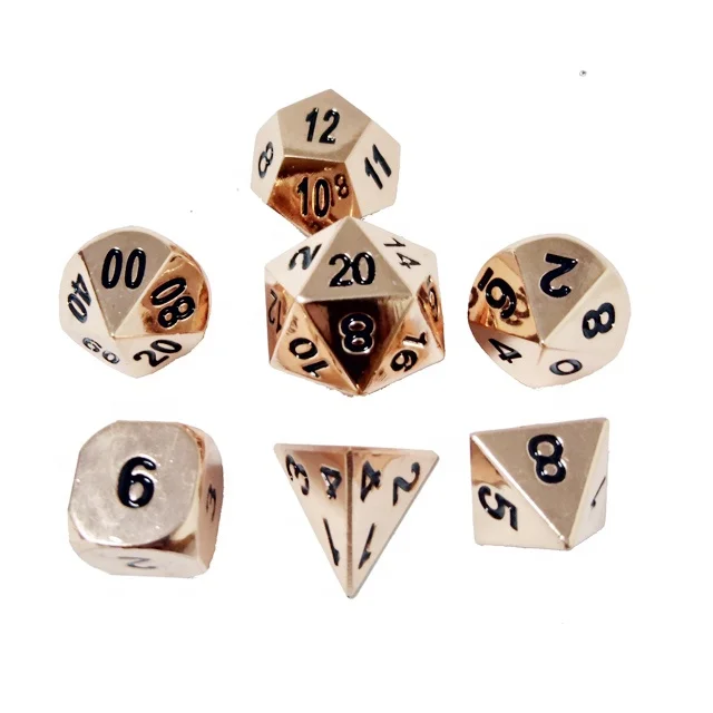 Chenso Dice Beads New Metal Dice 7pcs//set RPG Dice D/&D Board Game Toy D4 D6 D8 D10 D12 D20 Magic Props Polyhedral Dice