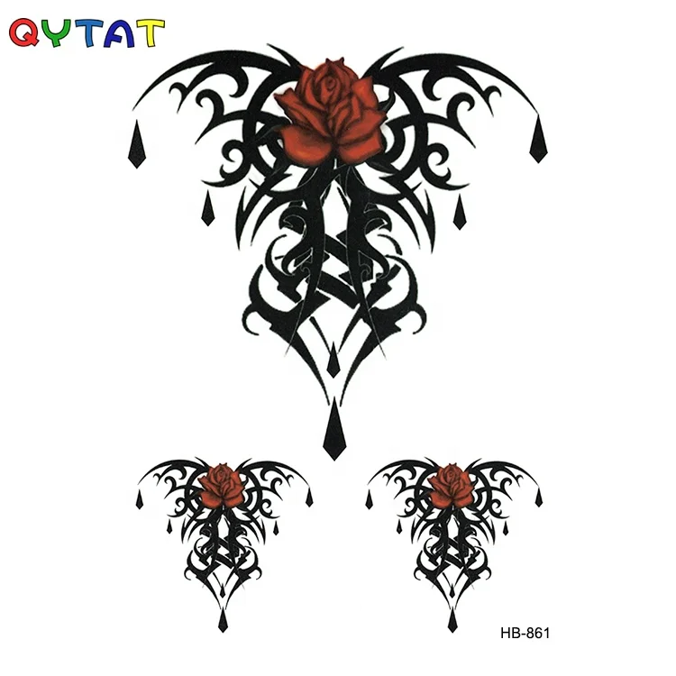 Popular Water Transfer Beautiful Temporary Colourful Ink Printing Flower  Rose Tribal Tattoos - Buy Tribal Tattoos,Rose Tattoos,Rose Tribal Tattoos  Product on 