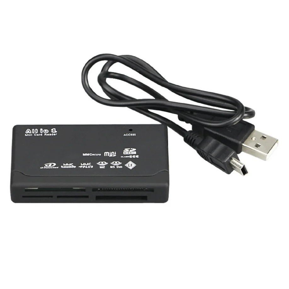 All in 1 One 26 in 1 USB 2.0 External Memory Card Reader High-Speed Adapter Cipher Box Style for PC Laptop Computer Table