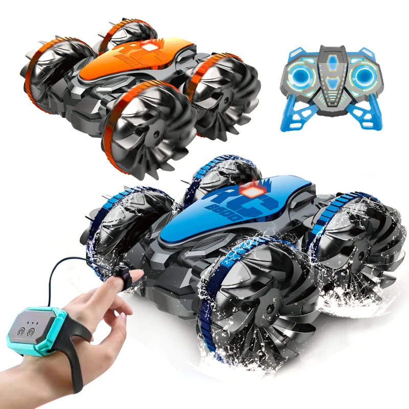 Small new rc amphibious gesture sensing remote control stunt toy car for boys