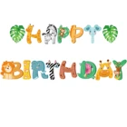 BA270 Jungle Animals Theme Kids Bunting Party Garland Birthday Backdrop Banner Party Decorations
