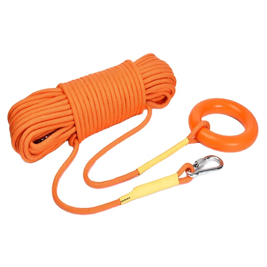12mm Orange Floating Lifeline Rescue Rope Polyethylene Various Lengths 