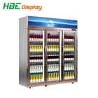 Fridge Display Display Fridge Supermarket Commercial Glass Door Fridge Vertical Beverage Display Chiller