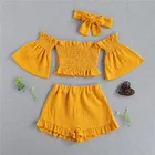 Kids Clothing New Arrival Summer Kids Clothing Sets Kids Ruffle Sleeve Clothing Sets