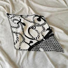 Scarf And White Wholesale Latest Designs Fashion Scarf Black And White Small Square Elegant Lady Scarf