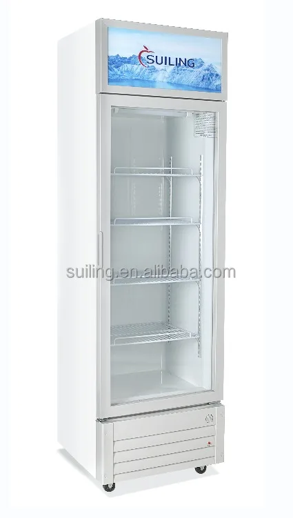 Suiling 202l Static Cooling Direct Cooling Single Door Upright Beverage