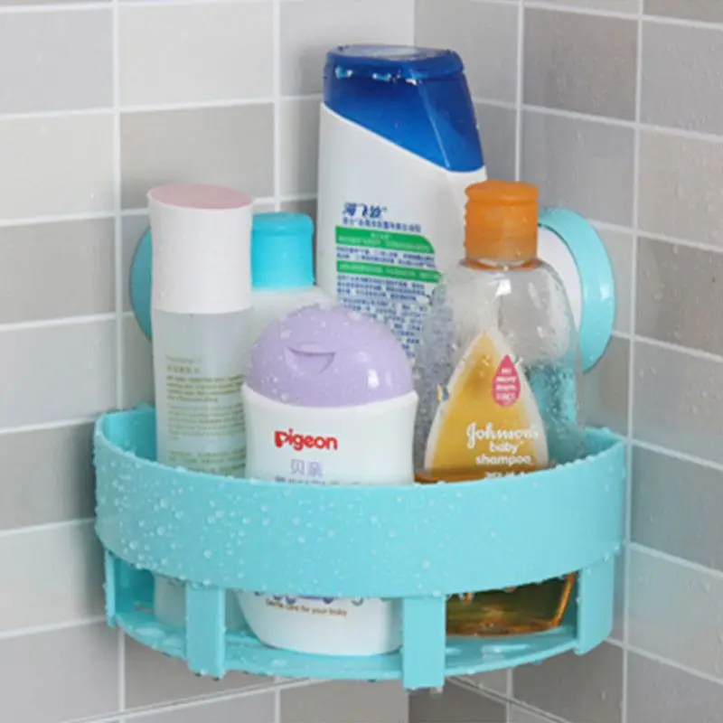 Single-Tier Plastic Wall Hanging Bathroom Organizer Corner Shelf for Kitchen and Bathroom Racks for Sundries Storage