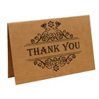 Recyclable kraft paper logo custom printing thank you card