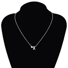 Initial Charm Initial Necklace Letter Name Heart Charm Choker For Women Pendant Jewelry Gift