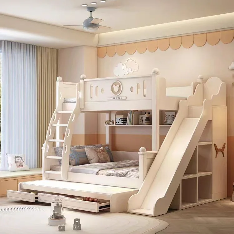 Modern Triple Bunk Beds For Kids Furniture Cheap Bunk Beds With Drawers Hot Sale Kids Bunk Beds From Manufacturer China