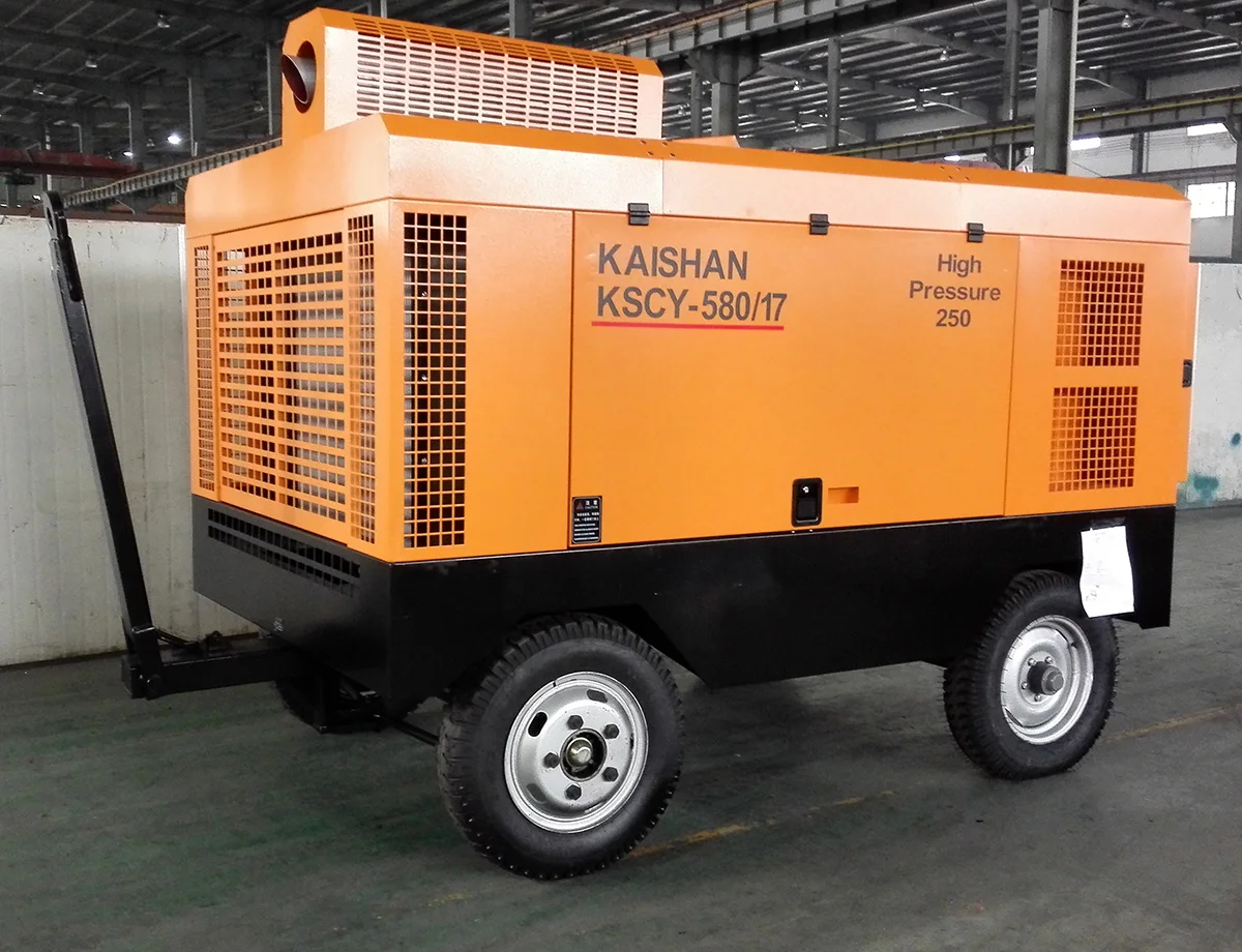 KSCY 550-14.5  Kaishan  Four  Wheels Air Compressor  Cum DCEC Engine Air Compressor
