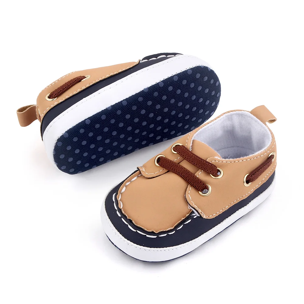 Spring and Autumn 0-12 Months Baby Elastic Soft Soled Color Matching Casual Toddler Shoes factory
