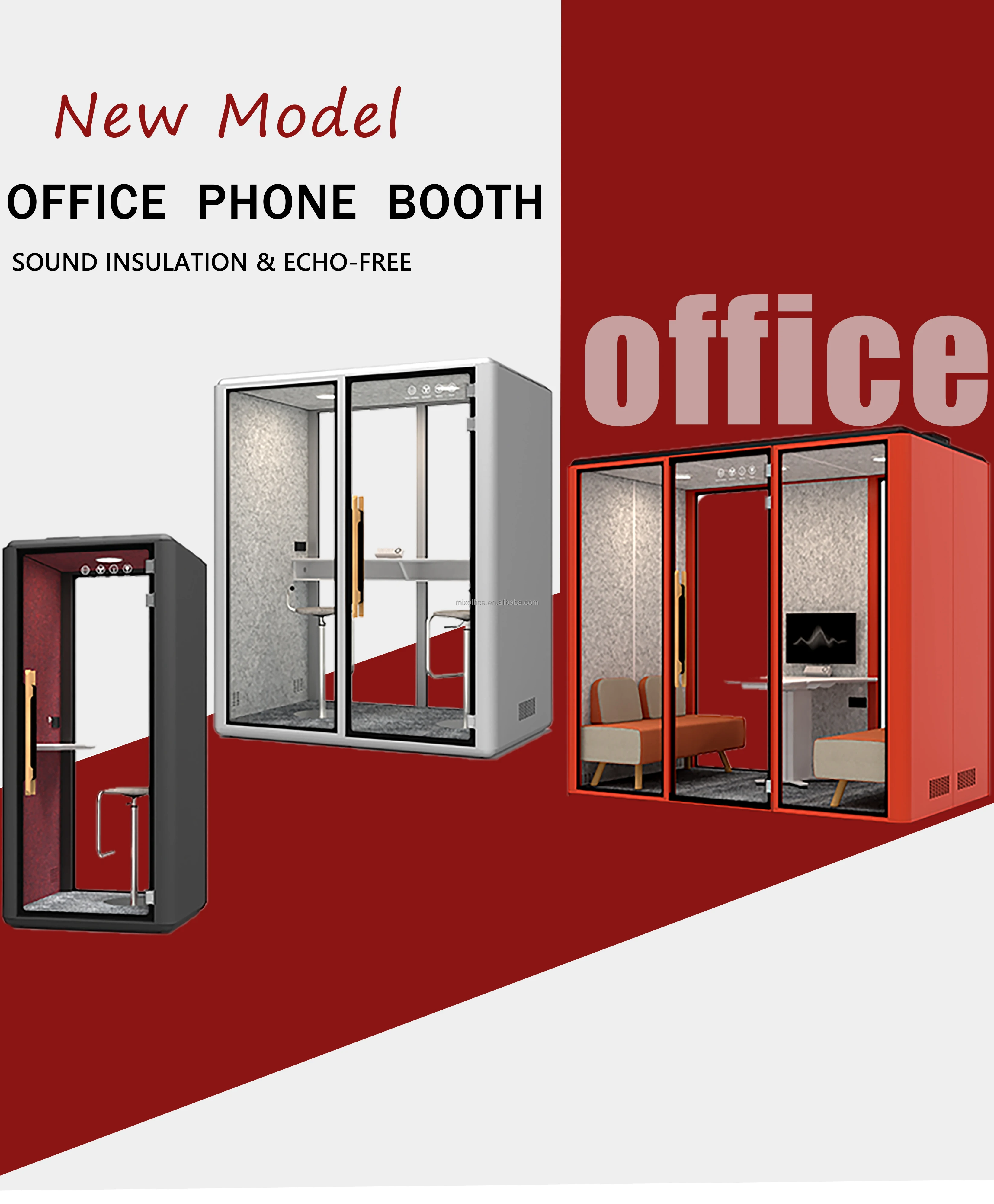 Cabina di registrazione professionale moderna e insonorizzata, ufficio prefabbricato, cabina telefonica per riunioni, moduli di stoccaggio, prefabbricati 0