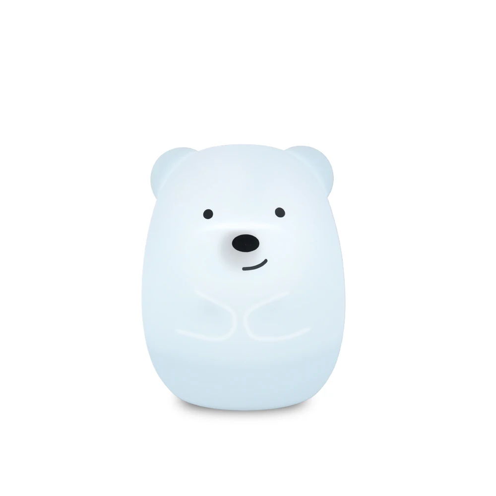 rechargeable silicone bear night light