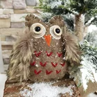 Wings Christmas Decorations Cute Creative Children's Toys Plush Wings Owl Christmas Tree Pendant