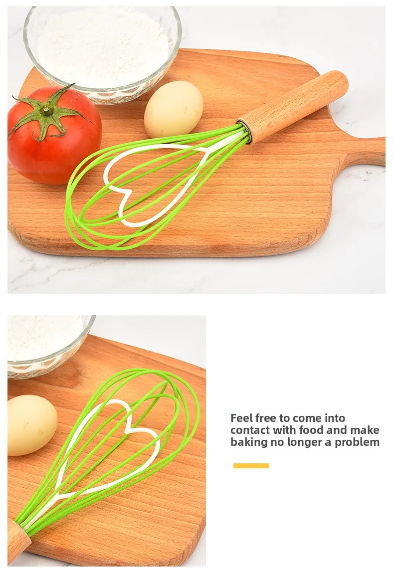 Small Kitchen Silicone Egg Beater Manual Egg Mixer Tool for Baking manufacture