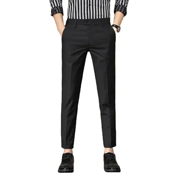 2022 New Design High Quality Casual Chino Pants Slim Mens Wholesale suit cropped pants