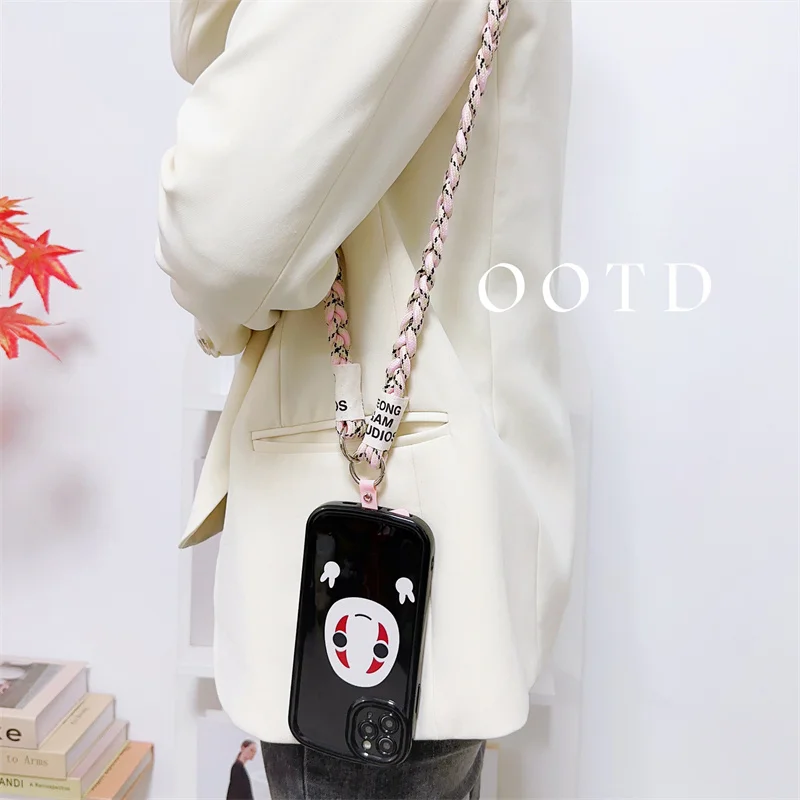 Woven Rope Long Shoulder Strap Universal Mobile Phone Lanyard Woman Jewelry Fashion Phone Case Anti Loss Pendant Accessories