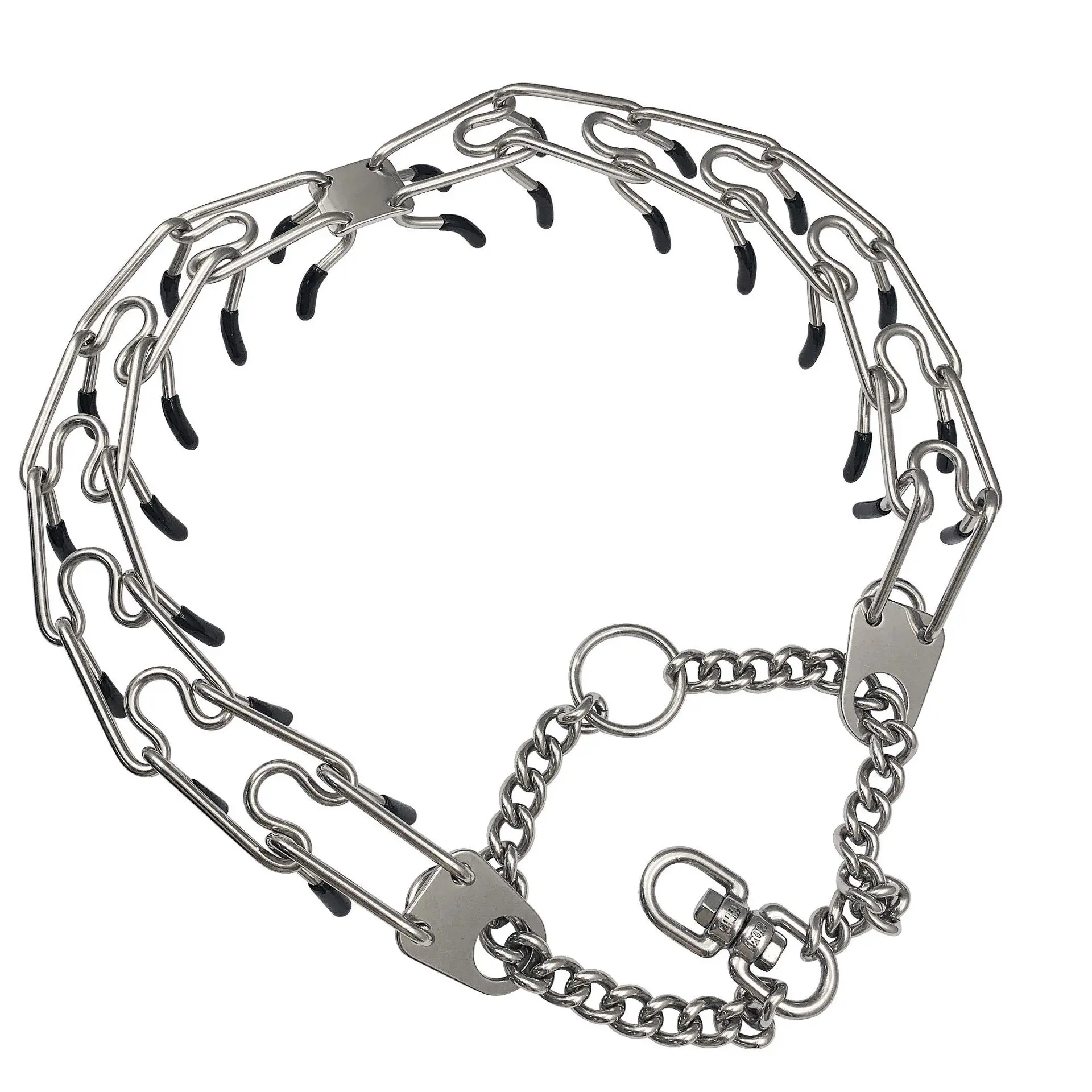 Pet Collars 3MM Stimulus Chain Stainless Steel Dog Chain Large Dog Explosion-proof Shock Collar P Chain Metal Dog Collar