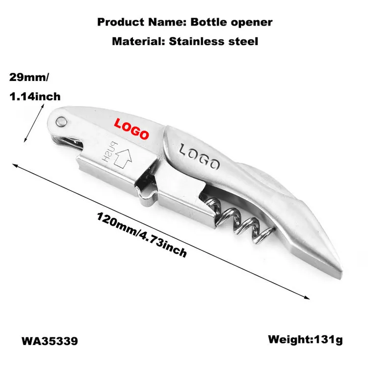 Stainless steel corkscrew