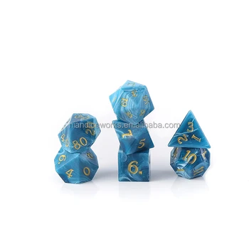 Nian high quality Factory direct sales board game accessories for adults colorful sharp edge dice pink and blue