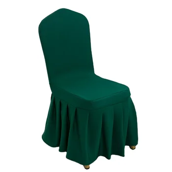 Luxury Wedding Party Chair Cover Olive Green Universal Restaurant Chair Covers