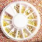 Rivets Art Nail Art Wheel Box 12 Design Heart Star Sea Shell Rivets Mixed Nail Art Accessories