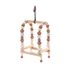 Beads Parrot Factory Price Amzon Hot Selling Wooden Beads Climbing Ladder Bird Parrot Swing