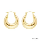 Earrings Oval Earring 2021 New 18K Gold Plated Hollow Hoop Earrings For Women Stainless Steel Oval Earring