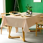 Polyester High Quality Solid Color Tablecloth PVC Simple Style Waterproof Tablecloth
