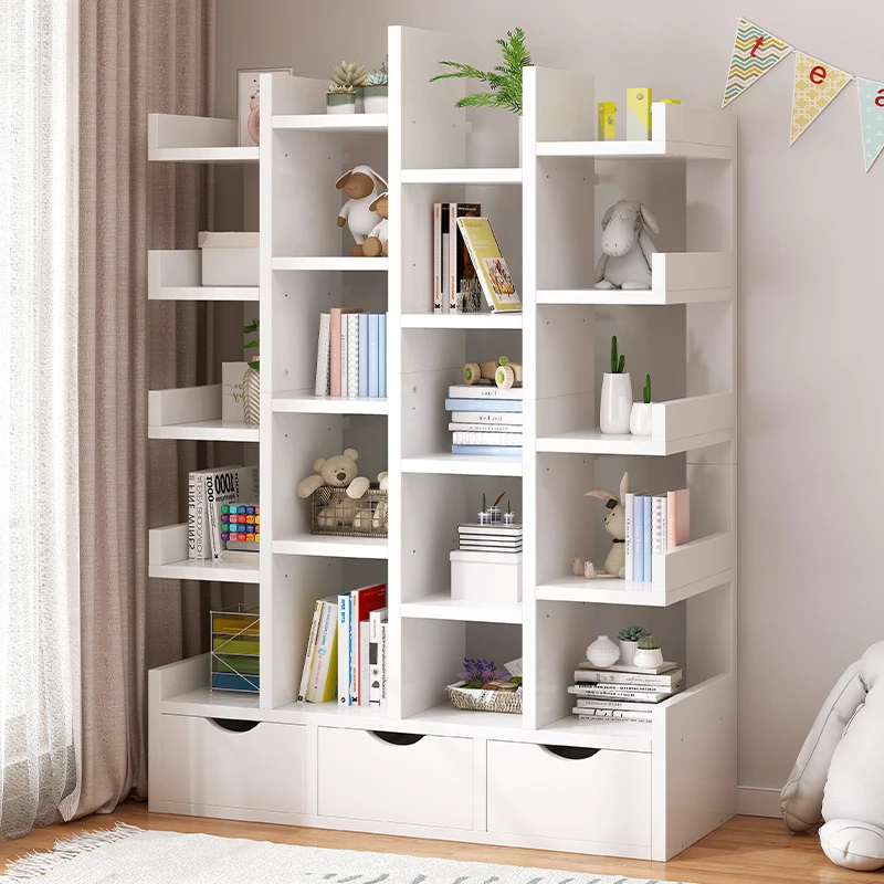 Creative Multi-Layer Design Tree Shaped Bookshelves with Small Footprint and Large Capacity