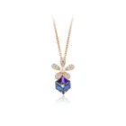 Amethyst Flower Necklace Amethyst Flower Shape Pearl 18K Gold Mori Sweet Temperament Lady Pendant Necklace