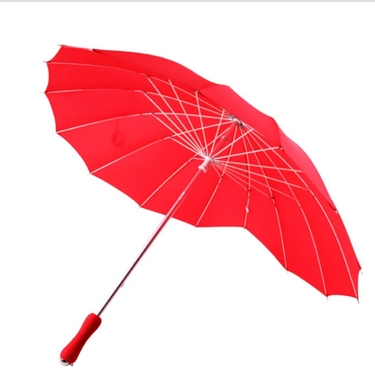 ZY136 Wholesale Advertising Gifts Umbrellas Wedding Celebration Marry Straight Red Loving Heart Umbrella