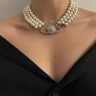 Silver Necklace 2021 New Clavicle Chain Full Diamond Sterling Silver Fresh Water Pearl Necklace Choker