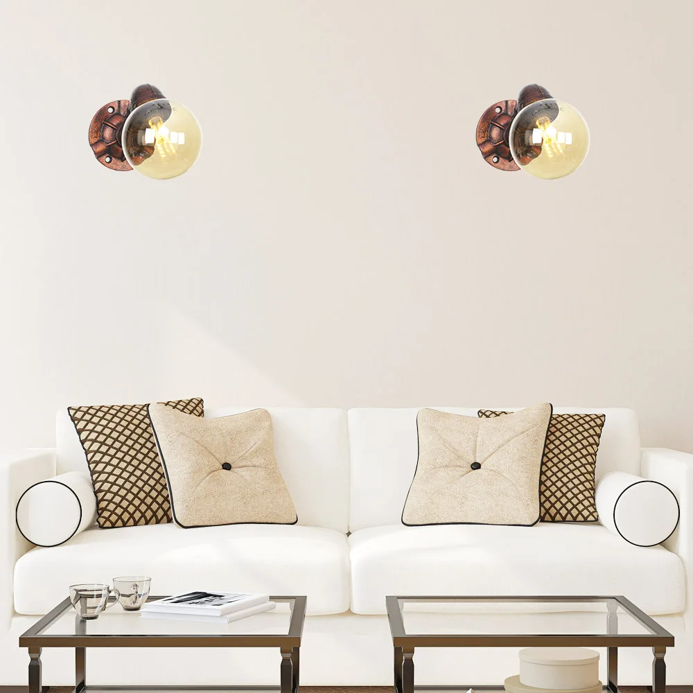 Hot sales Nordic Iron water pipe vintage wall lights for bar loft Indoors